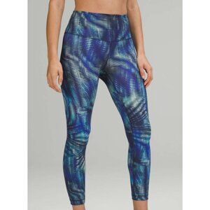 Lululemon Wunder Train High-Rise Tight 25" Foil Shapeshifter Flux Blue Women's 4